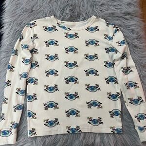 GAP Kids Cream Disney Long Sleeve pj top